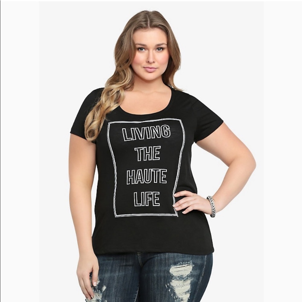 Torrid Living The Haute Life Scoop Tee Shirt 3X